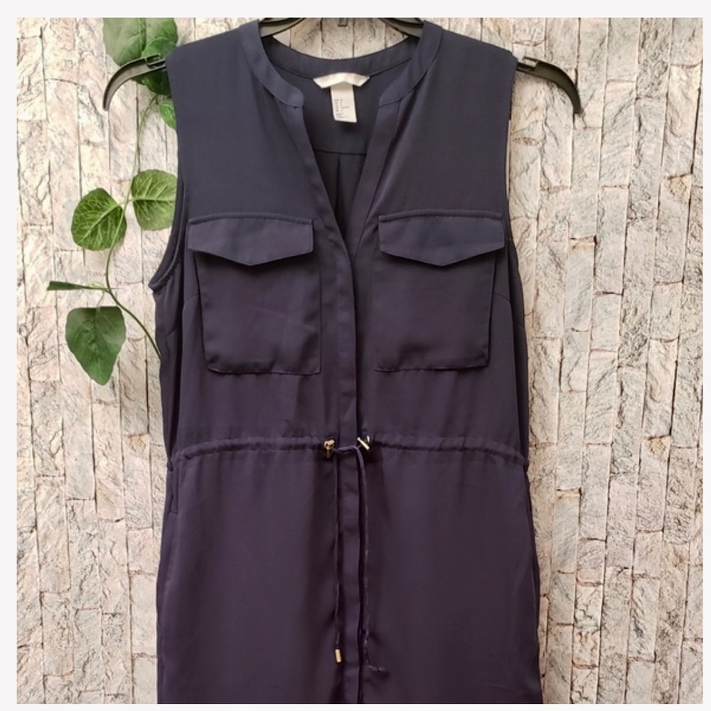 Casual Drawstring Dress with Pockets